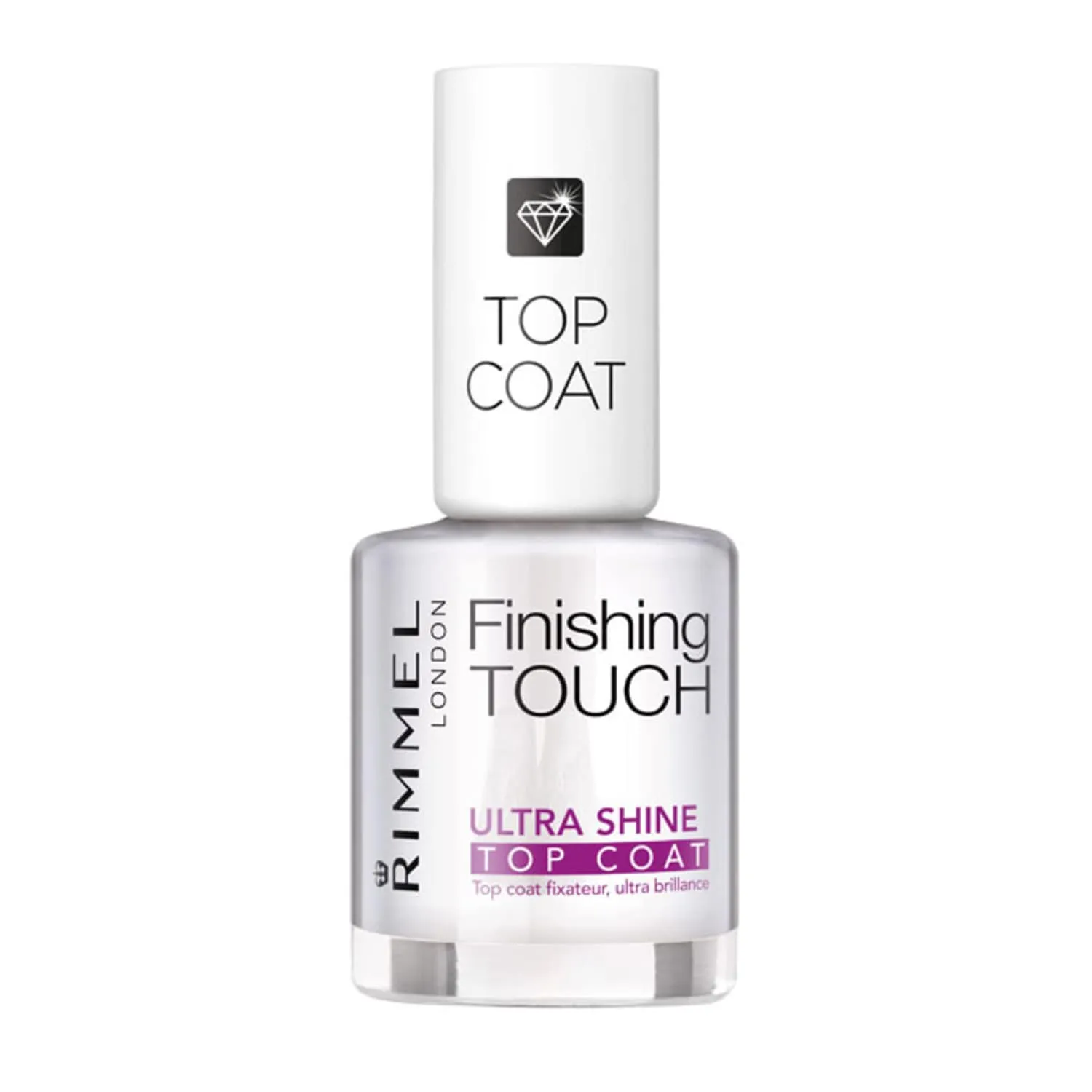 Rimmel London Top Coat Ultra Shine Finishing Touch ad Asciugatura Rapida per Smalto Unghie, Trasparente, 12ml Rimmel London Top Coat Ultra Shine Finishing Touch ad Asciugatura Rapida per Smalto Unghie, Trasparente, 12ml